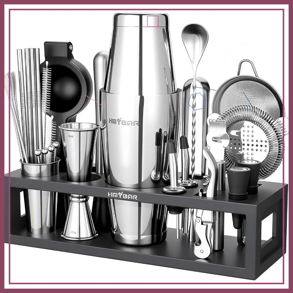 Профессиональный набор для приготовления коктейлей из 31 предмета, шейкер Бостон 20/28 унций, набор для приготовления мартини, серебряные инструменты и карточки с рецептами
Профессиональный набор для приготовления коктейлей из 31 предмета, шейкер Бостон 20/28 унций, набор для приготовления мартини, серебряные инструменты и карточки с рецептами