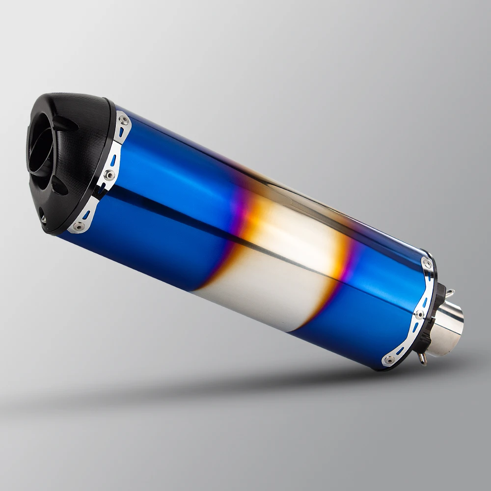 Universal 51MM Accessories Motorcycle Exhaust Muffler Modified Escape Blue Tail Pipe for R3 CBR650F S1000RR NINJA650 CB750 SV650
Universal 51MM Accessories Motorcycle Exhaust Muffler Modified Escape Blue Tail Pipe for R3 CBR650F S1000RR NINJA650 CB750 SV650
