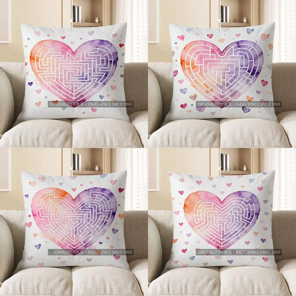 2D лабиринт в форме сердца с красочными маленькими сердечками, наволочка с узором, подходит для дивана, спальни, автомобиля, наволочка
2D лабиринт в форме сердца с красочными маленькими сердечками, наволочка с узором, подходит для дивана, спальни, автомобиля, наволочка