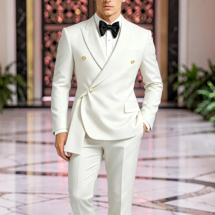 Double Breasted Wedding Suits for Men Slim Fit Formal Groom Tuxedo 2 Pieces Male Fashion Blazer Suit Set for Prom Party 2026
Double Breasted Wedding Suits for Men Slim Fit Formal Groom Tuxedo 2 Pieces Male Fashion Blazer Suit Set for Prom Party 2026