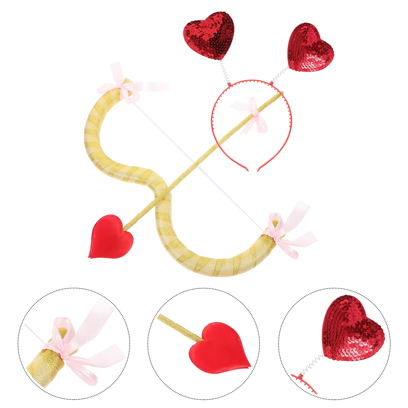 1Set Cupid Costume Accessories Bow and Arrow with Headwear Ideal for Valentine Party Stage Show Festive Atmosphere Enhanced
1Set Cupid Costume Accessories Bow and Arrow with Headwear Ideal for Valentine Party Stage Show Festive Atmosphere Enhanced