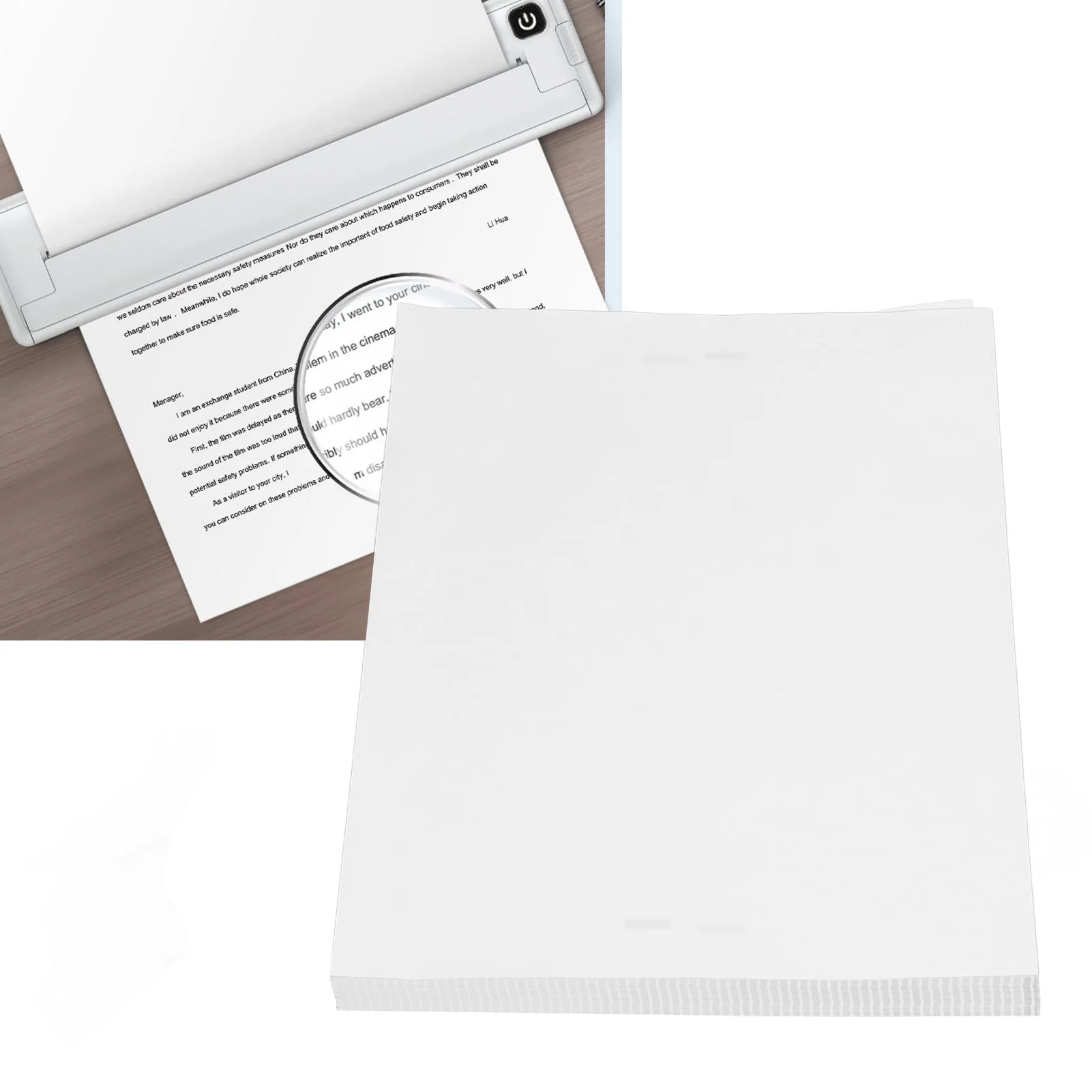 100 Sheets A4 Thermal Paper Printing Paper 210x297mm High Gloss Printing Paper for Proposals Letters Invoices
100 Sheets A4 Thermal Paper Printing Paper 210x297mm High Gloss Printing Paper for Proposals Letters Invoices