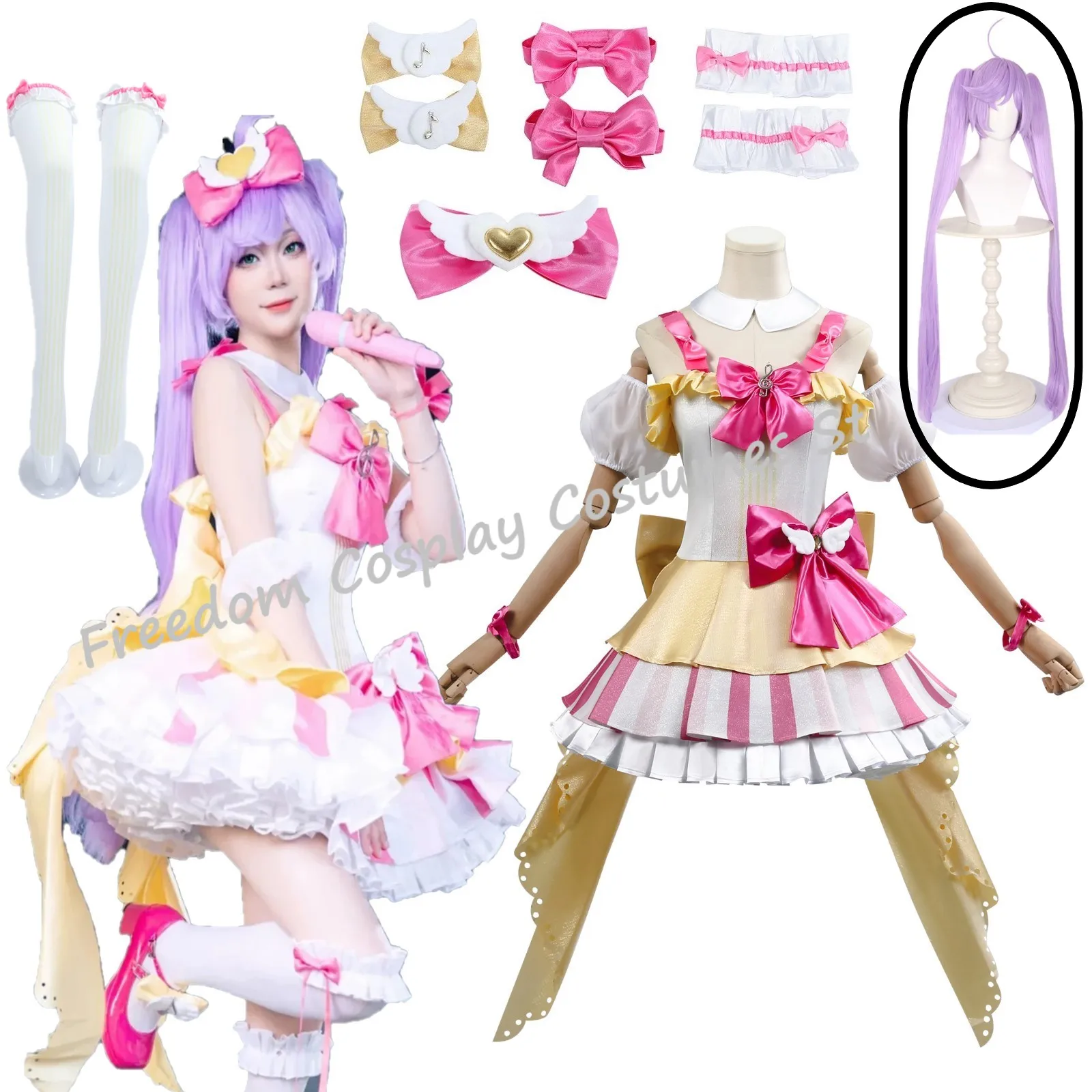 Manaka Laala Cosplay Anime Pripara Costume Lala Wig Girl Princess Dress Suit Adult Halloween Party Role Play Outfit for Woman
Manaka Laala Cosplay Anime Pripara Costume Lala Wig Girl Princess Dress Suit Adult Halloween Party Role Play Outfit for Woman