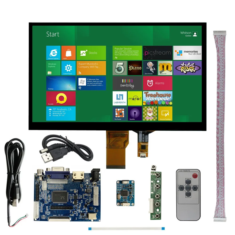 10.1-inch LCD Screen display driver control board touch screen VGA/HDMI-compatible portable monitor for banana/Raspberry Pi PC
10.1-inch LCD Screen display driver control board touch screen VGA/HDMI-compatible portable monitor for banana/Raspberry Pi PC