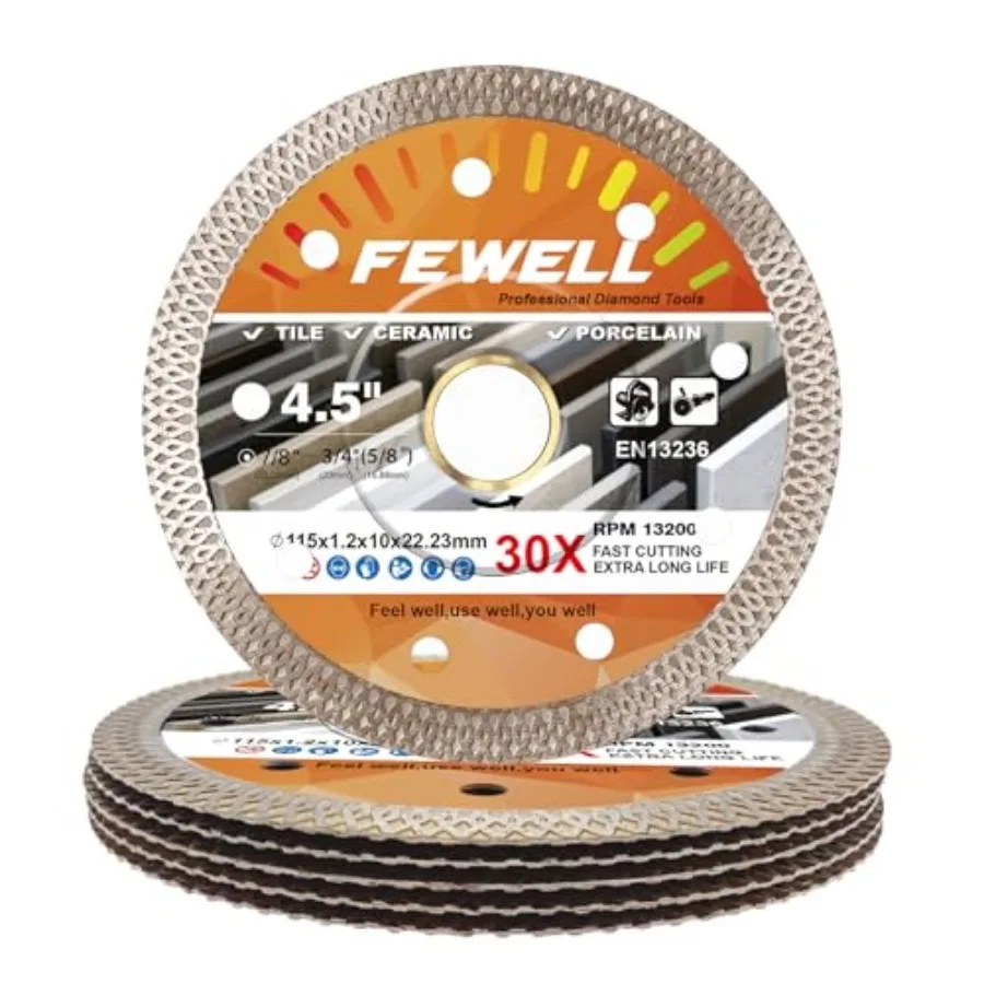 5 inch Super Thin Porcelain Diamond Saw Blade Tile Blade for Cutting Tiles Porcelain Ceramics Pack
5 inch Super Thin Porcelain Diamond Saw Blade Tile Blade for Cutting Tiles Porcelain Ceramics Pack