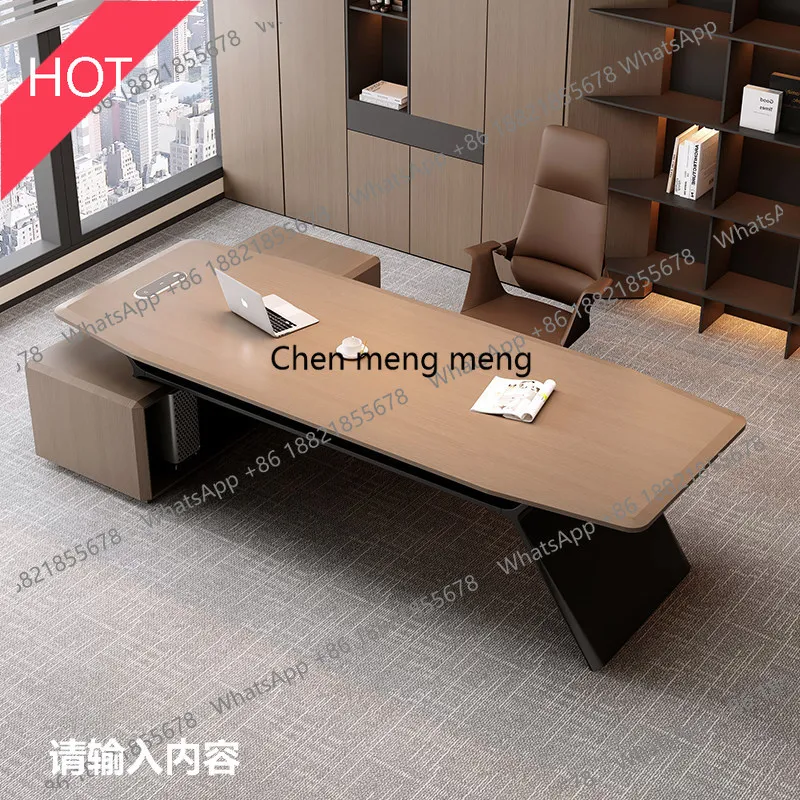 03A Single boss table simple modern leader desk light luxury office large desk president table combination
03A Single boss table simple modern leader desk light luxury office large desk president table combination