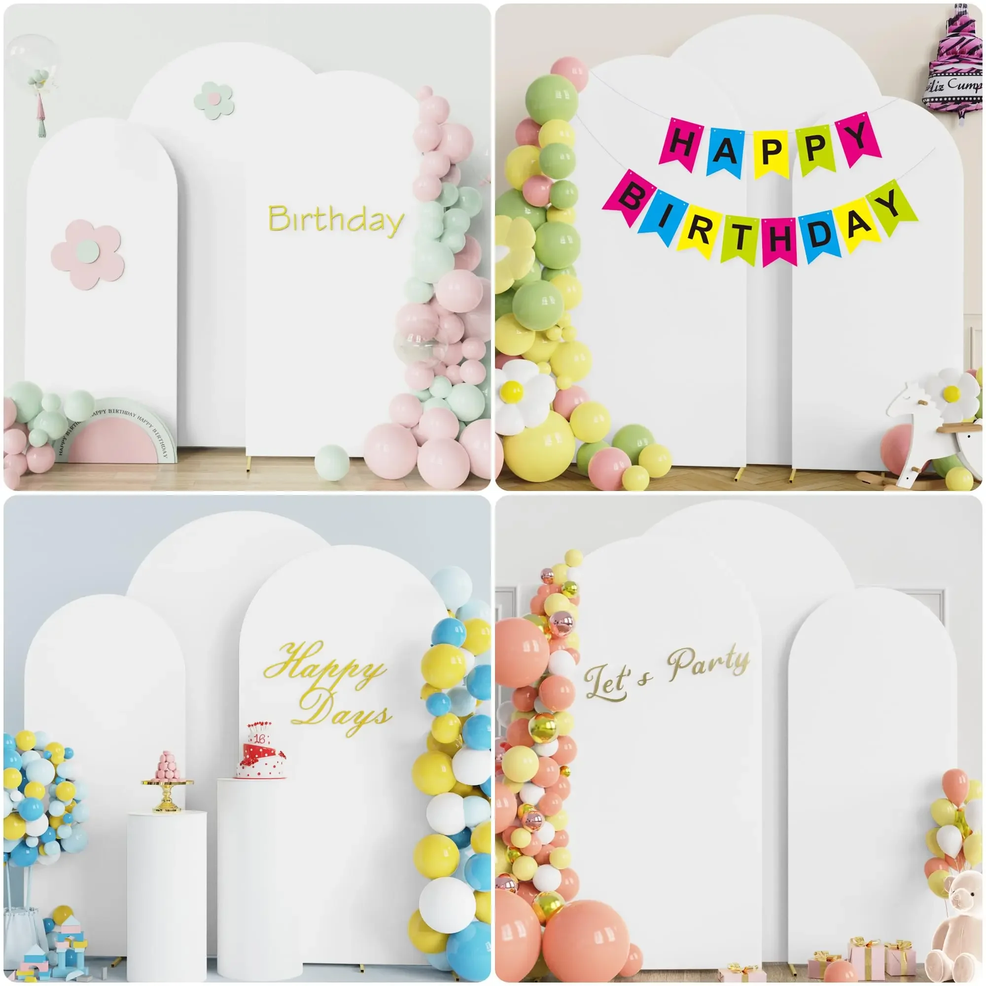 VIKAMA Customised Arched Backdrop Photo Backdrop Party Decoration, Suitable for Birthdays, Baby Showers, Weddings, and Holidays
VIKAMA Customised Arched Backdrop Photo Backdrop Party Decoration, Suitable for Birthdays, Baby Showers, Weddings, and Holidays