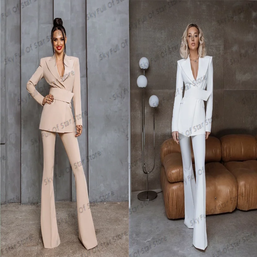 Champagne Women Suit Set 2 Pcs Blazer+Pants Trousers Belted Formal Business Office Lady Jacket Wedding Prom Coat Customized
Champagne Women Suit Set 2 Pcs Blazer+Pants Trousers Belted Formal Business Office Lady Jacket Wedding Prom Coat Customized