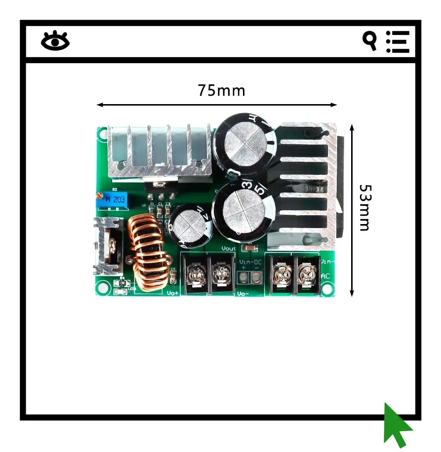 XL4016 Power Module Low-Voltage AC-DC Step-Down Power Module DC-DC Adjustable Regulated Power Supply
XL4016 Power Module Low-Voltage AC-DC Step-Down Power Module DC-DC Adjustable Regulated Power Supply