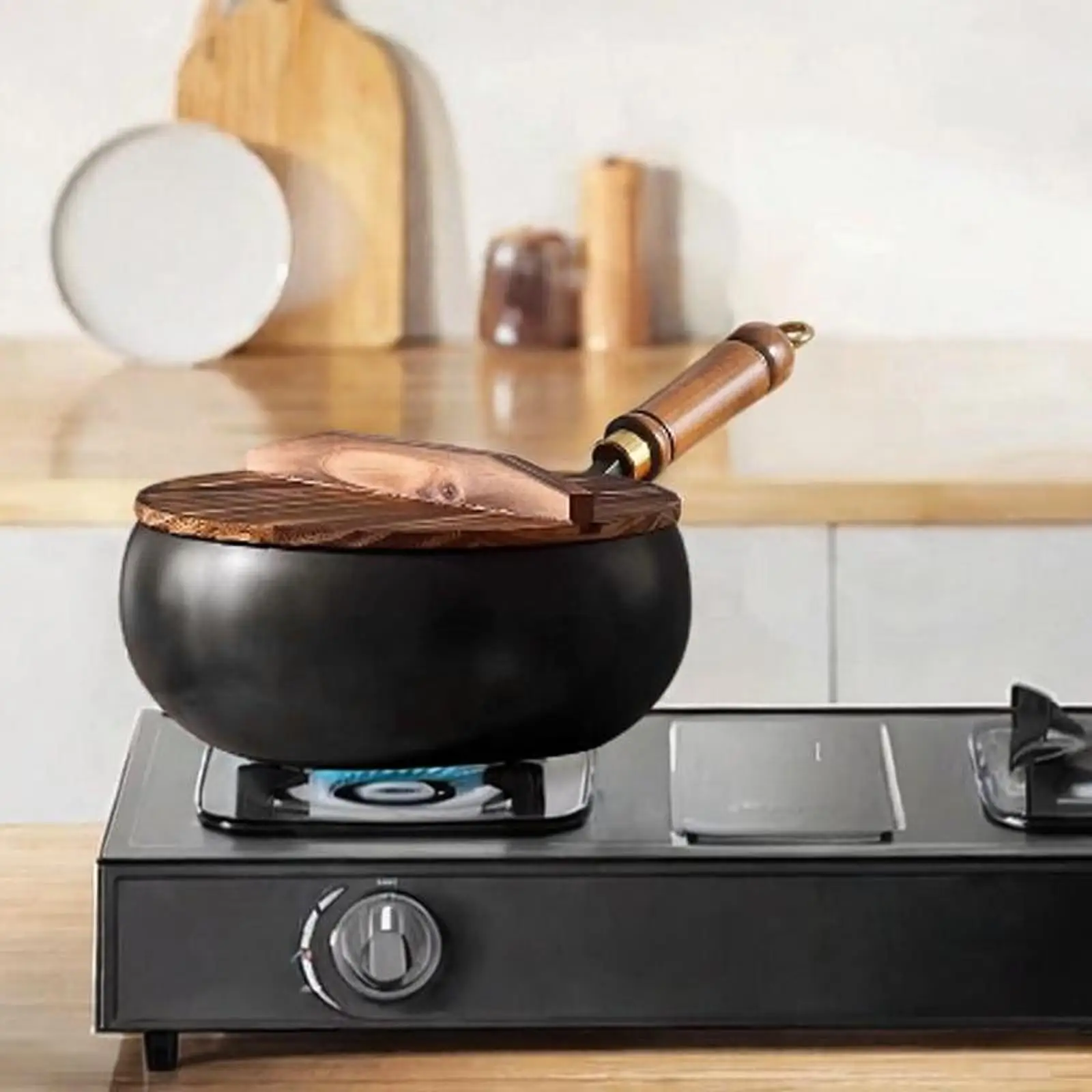 Non Coated Wok Chinese Wok Wood Lid Boiling with Handle Cookware Gas Cooking Wok Flat Bottom Wok for Hotel Camping Restaurant
Non Coated Wok Chinese Wok Wood Lid Boiling with Handle Cookware Gas Cooking Wok Flat Bottom Wok for Hotel Camping Restaurant