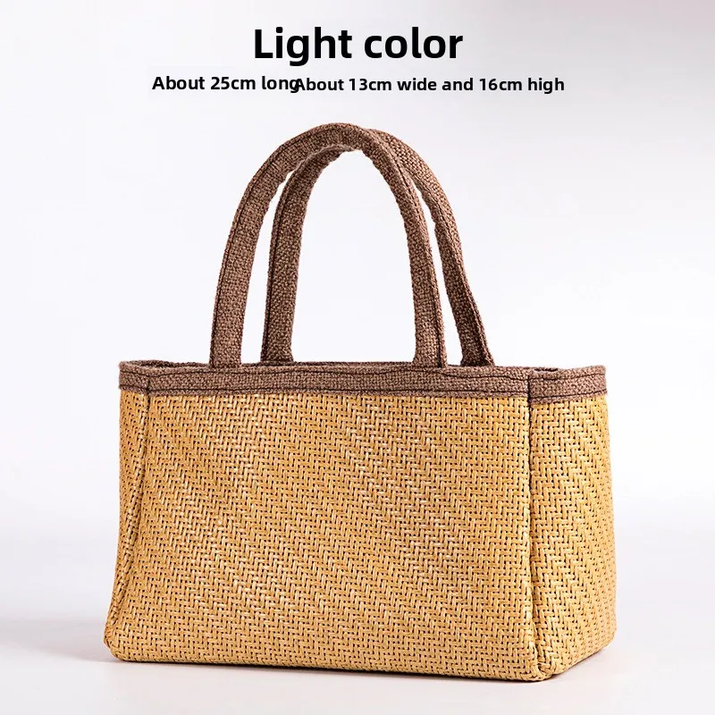 Japanese Style Handheld Straw Bag Retro Portable Teaware Storage Handbag For Women
Japanese Style Handheld Straw Bag Retro Portable Teaware Storage Handbag For Women