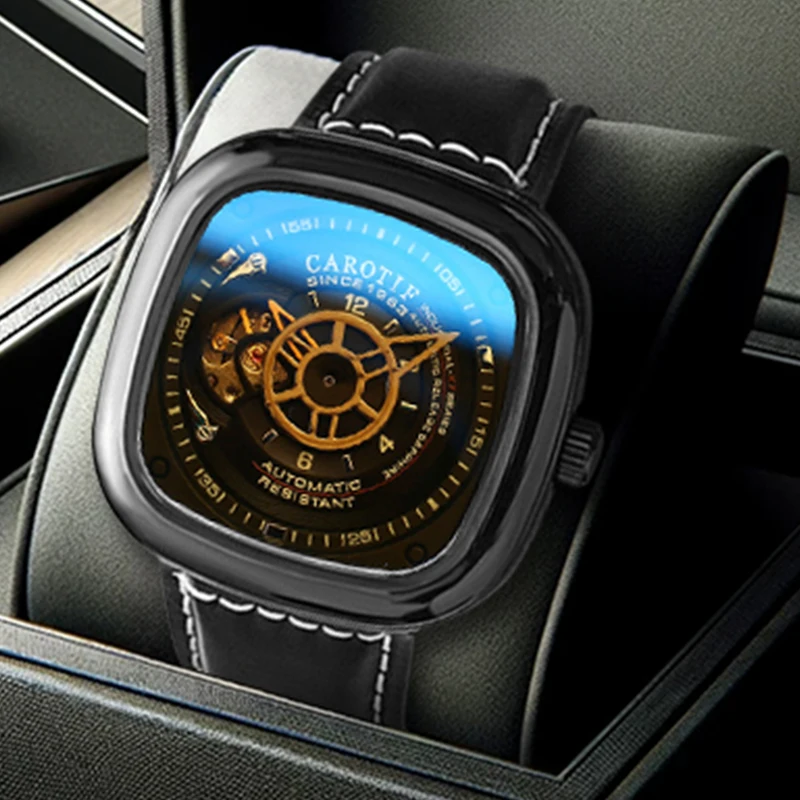 Мужские современные минималистичные модные пригородные часы с квадратным черным циферблатом и черным механическим механизмом из искусственной кожи.
Мужские современные минималистичные модные пригородные часы с квадратным черным циферблатом и черным механическим механизмом из искусственной кожи.