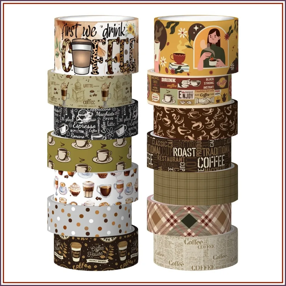 14 Rolls Coffee Themed Washi Tape Set, Vintage Decorative Tape for Scrapbooking, Junk Journal, Bullet Journal, Vision Board
14 Rolls Coffee Themed Washi Tape Set, Vintage Decorative Tape for Scrapbooking, Junk Journal, Bullet Journal, Vision Board