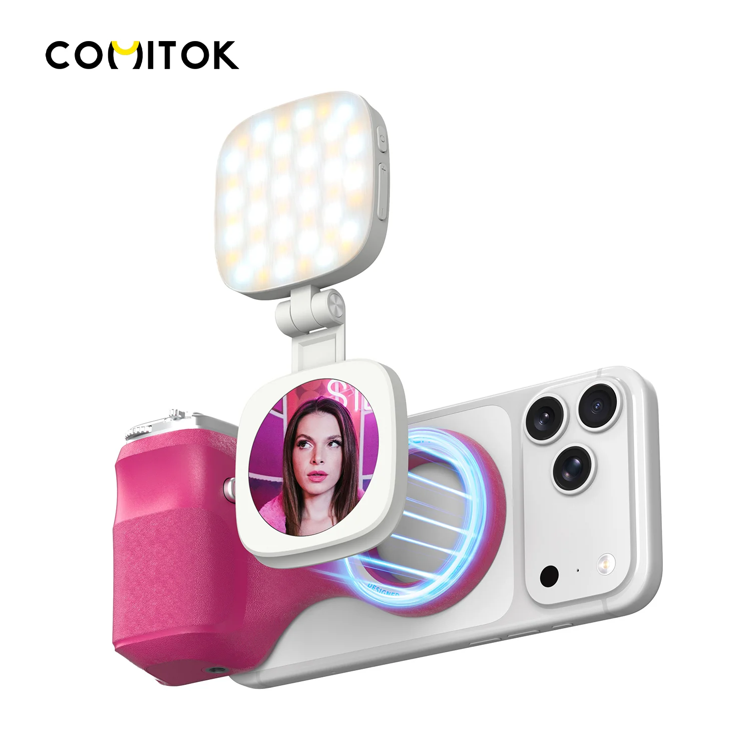 COMITOK MOCA ARCO Magnetic iPhone17 PromMax Camera Grip Detachable Remote Handle Selfie Holder Vlog Compatible iOS 17/18/26
COMITOK MOCA ARCO Magnetic iPhone17 PromMax Camera Grip Detachable Remote Handle Selfie Holder Vlog Compatible iOS 17/18/26