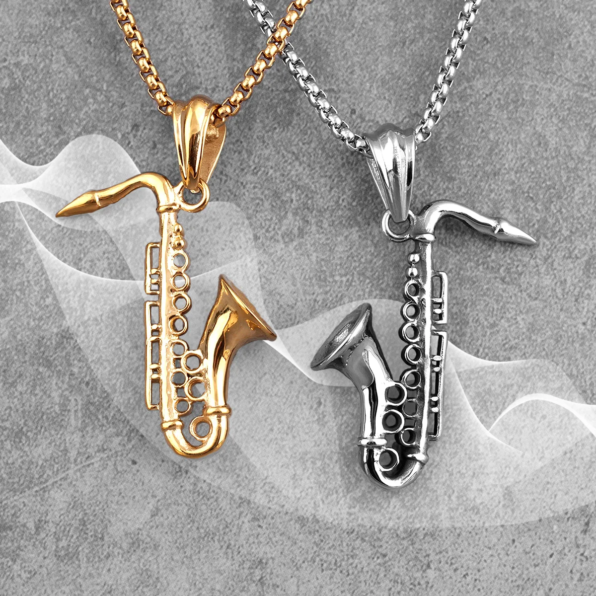 Saxophone Long Men Necklaces Pendant Chain Punk Cool Punk for Boyfriend Male Stainless Steel Jewelry Creativity Gift Wholesale
Saxophone Long Men Necklaces Pendant Chain Punk Cool Punk for Boyfriend Male Stainless Steel Jewelry Creativity Gift Wholesale