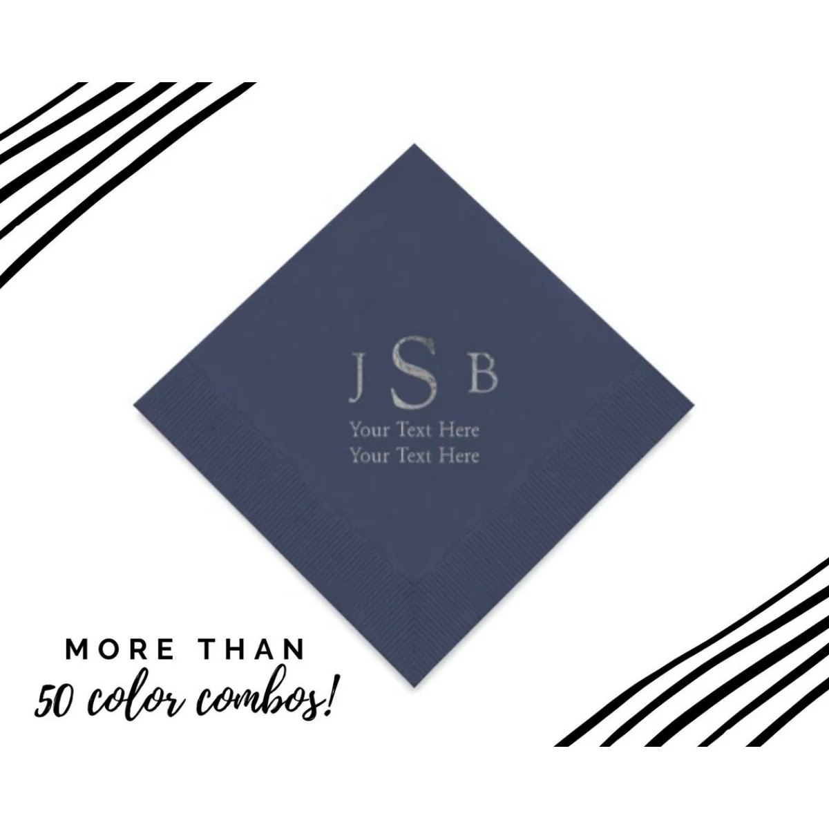 50pcs Custom Monogram Napkins - Personalized Wedding Monogram Napkins - Custom Anniversary Napkins - Set of 50 Cocktail or Lunch
50pcs Custom Monogram Napkins - Personalized Wedding Monogram Napkins - Custom Anniversary Napkins - Set of 50 Cocktail or Lunch