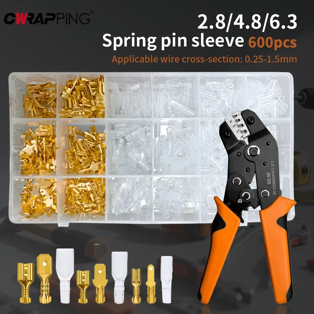 Ratcheting Terminal Wire Crimping Plier SN-58B Connectors with Spring Insertion Open Barrel Cimper Jaw Wire Tools for Car Home
Ratcheting Terminal Wire Crimping Plier SN-58B Connectors with Spring Insertion Open Barrel Cimper Jaw Wire Tools for Car Home