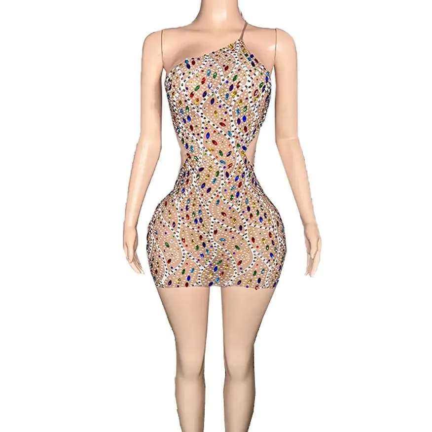 ZD Sexy Sparkly Rhinestone color Evening Dress Nightclub Birthday Party Sexy Dress Elegant See Through Mesh High-end Dress
ZD Sexy Sparkly Rhinestone color Evening Dress Nightclub Birthday Party Sexy Dress Elegant See Through Mesh High-end Dress