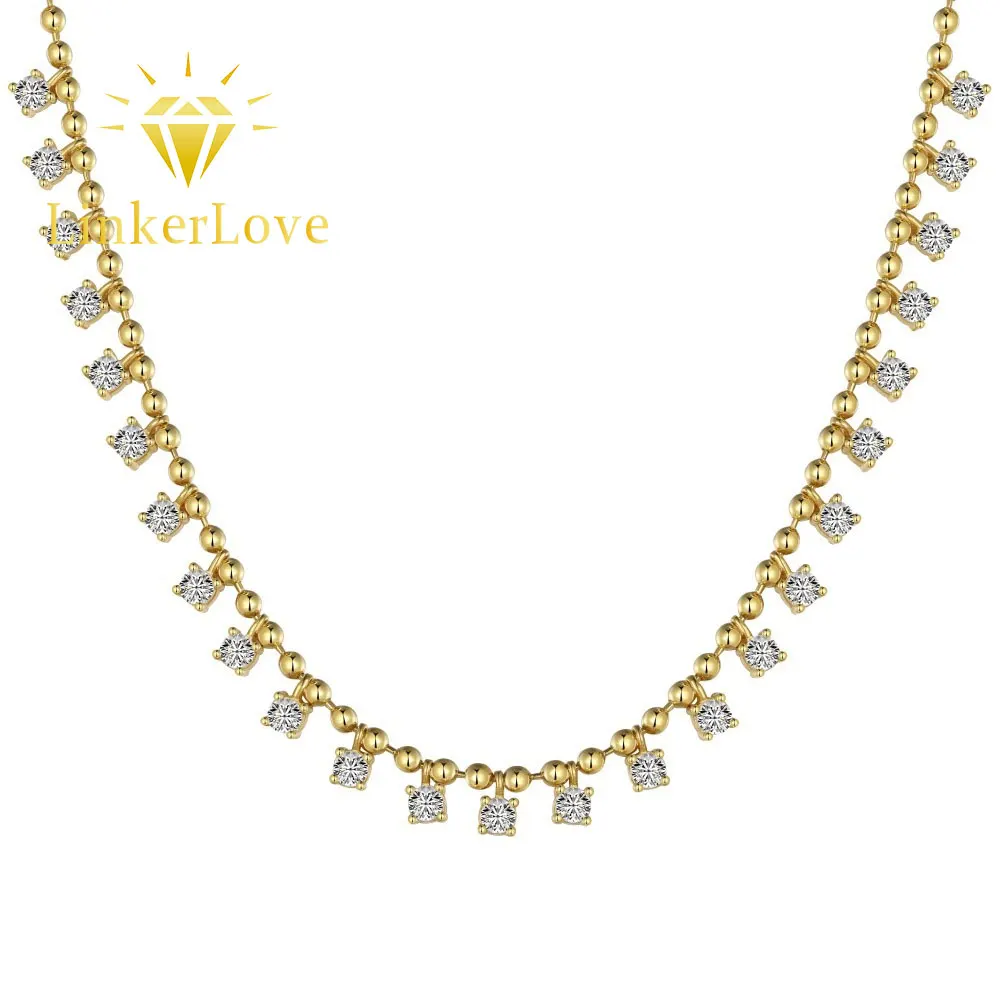 LinkerLove S925 Silver 18K Gold Plated Beaded Chain Necklace Tennis Bracelet Luxury Jewelry Set for Women Dainty Layering Choker
LinkerLove S925 Silver 18K Gold Plated Beaded Chain Necklace Tennis Bracelet Luxury Jewelry Set for Women Dainty Layering Choker