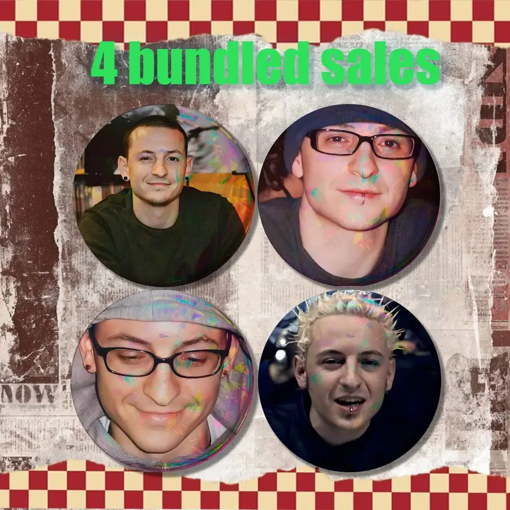 Singer C-Chester B-Bennington.jpg 4-piece set Pins Backpack Jewelry Accessories Round Brooch Button Badge Fans Collection Gifts
Singer C-Chester B-Bennington.jpg 4-piece set Pins Backpack Jewelry Accessories Round Brooch Button Badge Fans Collection Gifts
