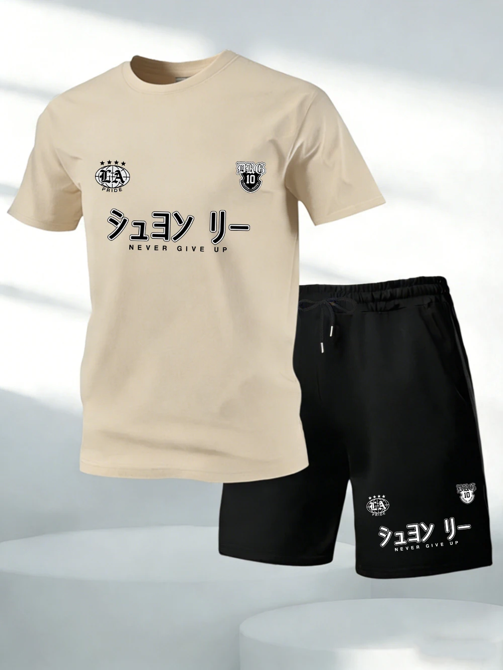 Two Pieces Set Creativity Letter Printing Cotton T-Shirts Pants Mens Oversized Soft O-Neck Tops High Waisted Pocket Male Shorts
Two Pieces Set Creativity Letter Printing Cotton T-Shirts Pants Mens Oversized Soft O-Neck Tops High Waisted Pocket Male Shorts