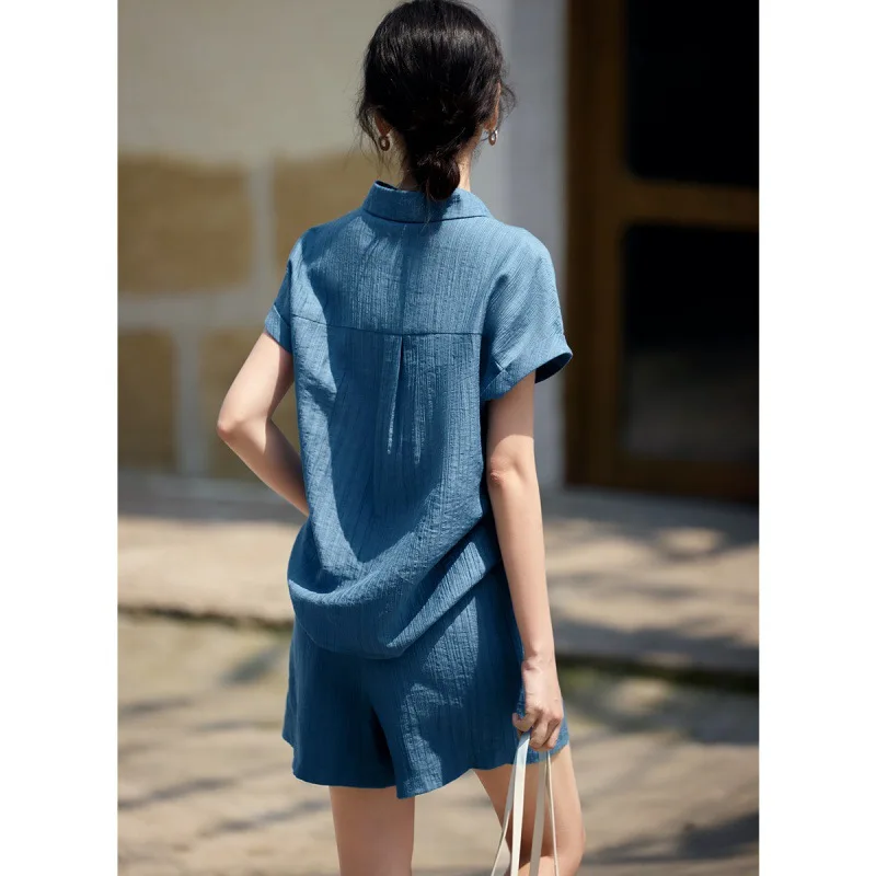 Temperament Casual Sleeve Shirt Set 2025 Summer Women's Design Temperament Short Sleeve Shirt Shorts Set
Temperament Casual Sleeve Shirt Set 2025 Summer Women's Design Temperament Short Sleeve Shirt Shorts Set