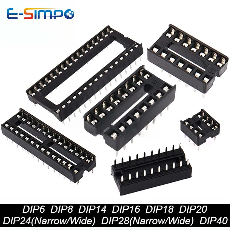 10PC 2.54mm IC Socket DIP6 DIP8 DIP14 DIP16 DIP18 DIP20 DIP28 DIP40 Pin Connector 8 14 16 18 20 24 28 40Pin DIP Socket Chip Base
10PC 2.54mm IC Socket DIP6 DIP8 DIP14 DIP16 DIP18 DIP20 DIP28 DIP40 Pin Connector 8 14 16 18 20 24 28 40Pin DIP Socket Chip Base