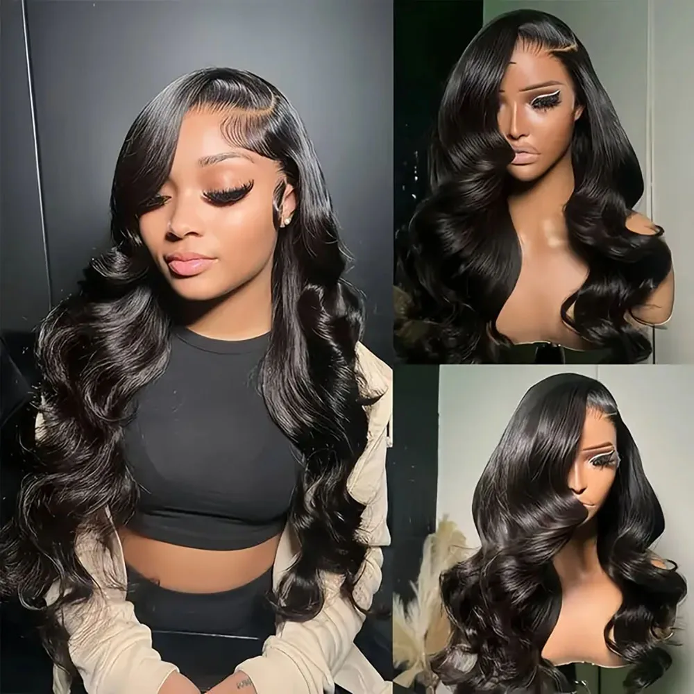 220 Density 13×4 Body Wave Lace Frontal Human Hair Wigs Transparent Natural Color Pre Plcked Lace Frontal Wig For Women 1B 
220 Density 13×4 Body Wave Lace Frontal Human Hair Wigs Transparent Natural Color Pre Plcked Lace Frontal Wig For Women 1B