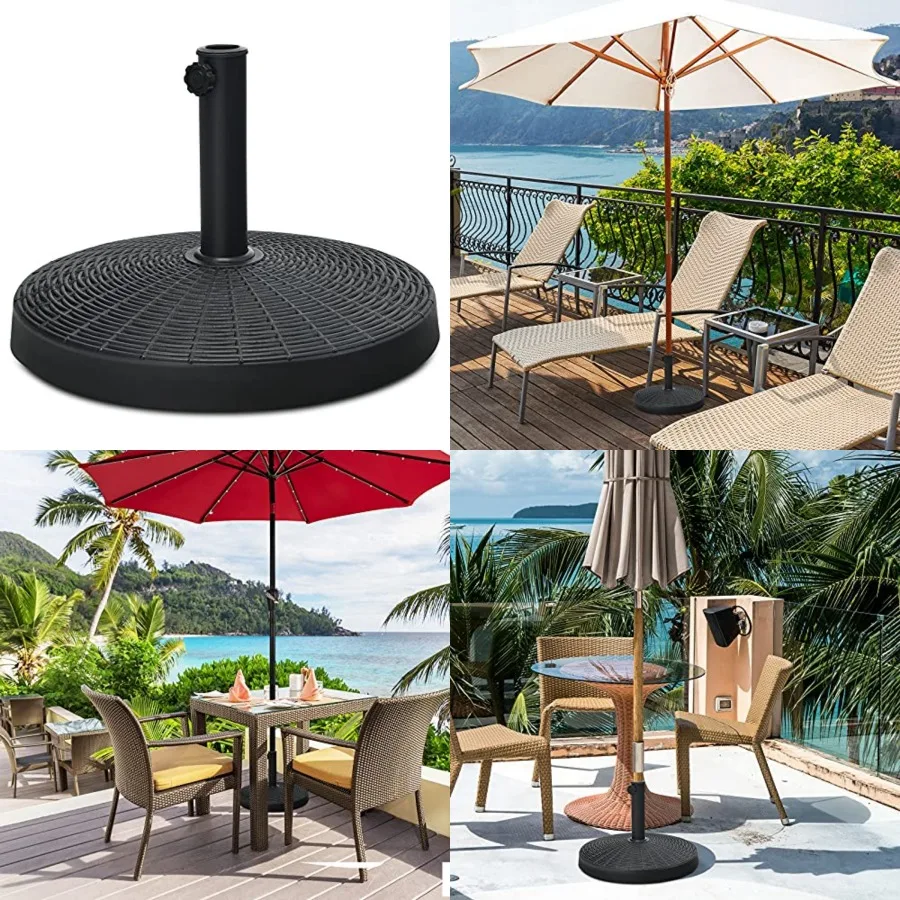 Tangkula 49 LBS Patio Umbrella Base, 20.5 Inch Outdoor Umbrella Stand W/Rattan Design, Adjustable Knob, Round Umbrella Holder f
Tangkula 49 LBS Patio Umbrella Base, 20.5 Inch Outdoor Umbrella Stand W/Rattan Design, Adjustable Knob, Round Umbrella Holder f