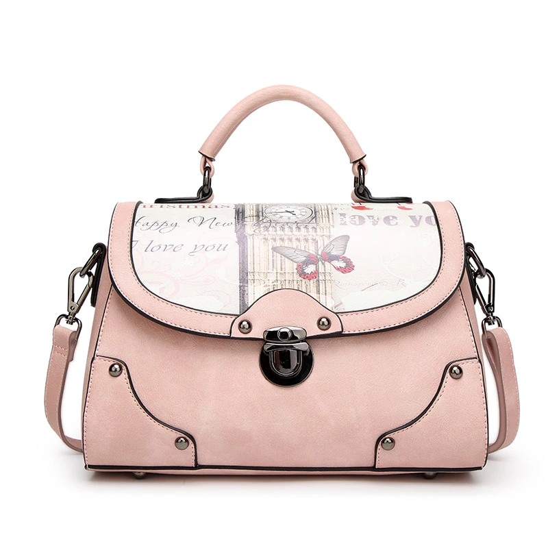 American Retro Bell Tower Butterfly Print Flap Messenger Bag, Vintage Matte Lock Handbag, Casual Versatile Crossbody Commuter Bag
American Retro Bell Tower Butterfly Print Flap Messenger Bag, Vintage Matte Lock Handbag, Casual Versatile Crossbody Commuter Bag
