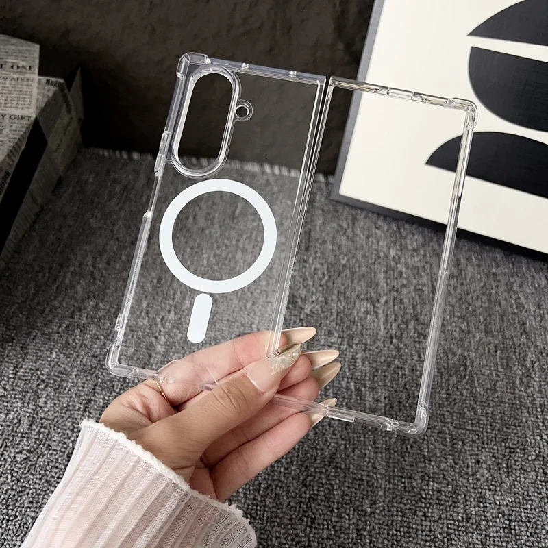 Чехол для Samsung Galaxy Z Fold 7, 6, 5, 4, 3, магнитный противоударный прозрачный жесткий чехол из ПК + мягкий складной чехол из ТПУ для Galaxy Z Fold7
Чехол для Samsung Galaxy Z Fold 7, 6, 5, 4, 3, магнитный противоударный прозрачный жесткий чехол из ПК + мягкий складной чехол из ТПУ для Galaxy Z Fold7