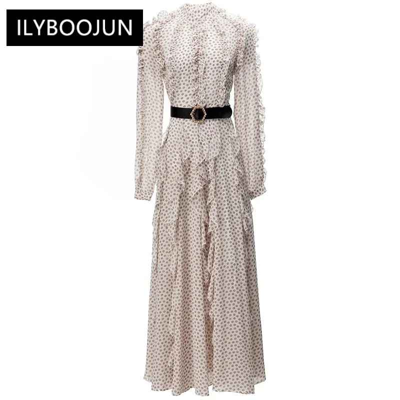 Autumn Long Dress Women Stand Collar Lantern Sleeve Belt Floral Print Vintage Holiday Dresses For Women 2023 Luxury Brand High
Autumn Long Dress Women Stand Collar Lantern Sleeve Belt Floral Print Vintage Holiday Dresses For Women 2023 Luxury Brand High