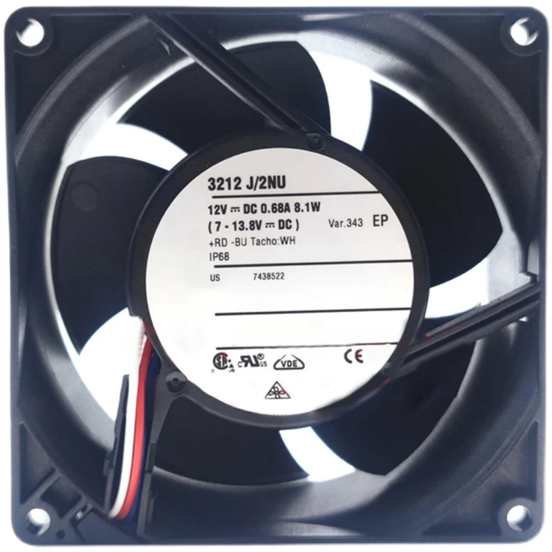S+ 12V 7.6W 0.63A 3-wire Server Cooling Fan 3212J/2N 92*92*38mm
S+ 12V 7.6W 0.63A 3-wire Server Cooling Fan 3212J/2N 92*92*38mm
