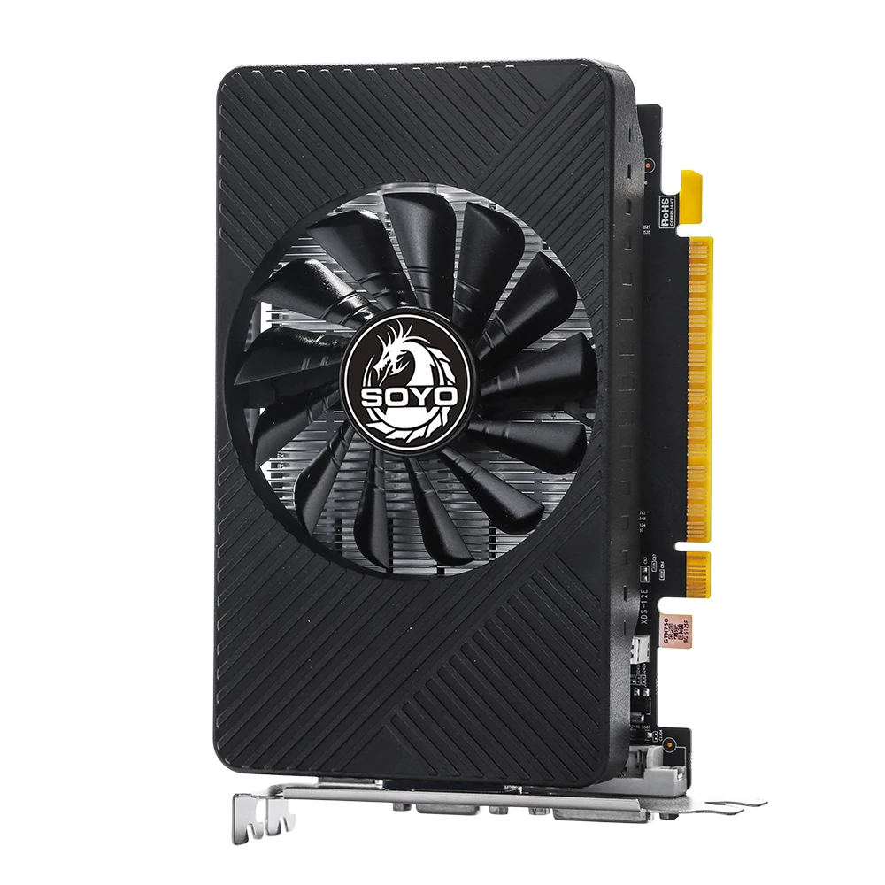 SOYO GTX750 8G DDR5 Graphics Card 128bit 512 Unified for Desktop PC Gaming video card Single Fan DVI+HDMI+VGA PCIE3.0*16
SOYO GTX750 8G DDR5 Graphics Card 128bit 512 Unified for Desktop PC Gaming video card Single Fan DVI+HDMI+VGA PCIE3.0*16
