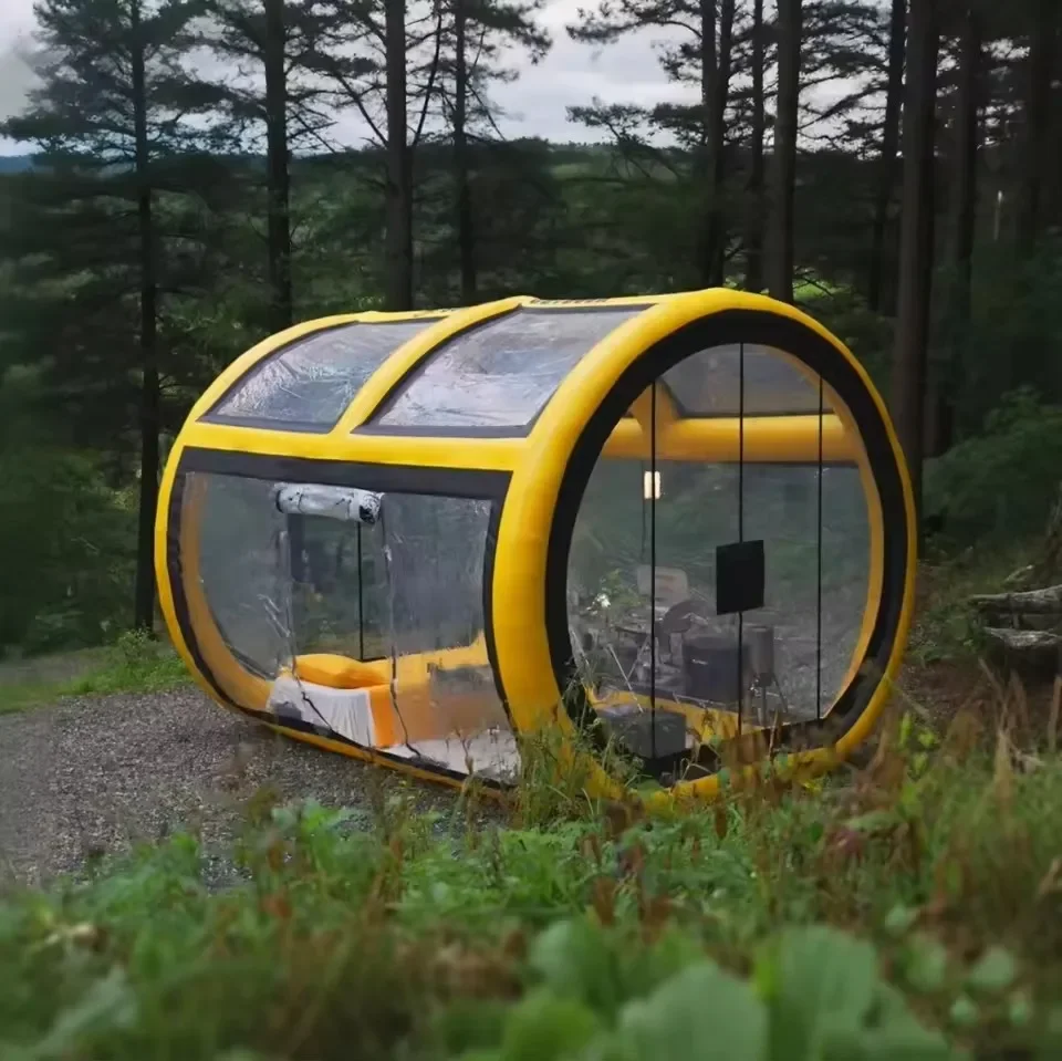 Yellow Transparent Inflatable Camping Tent Waterproof 4-6 Person Air Tunnel Tent for Outdoor Glamping and Forest Adventure
Yellow Transparent Inflatable Camping Tent Waterproof 4-6 Person Air Tunnel Tent for Outdoor Glamping and Forest Adventure