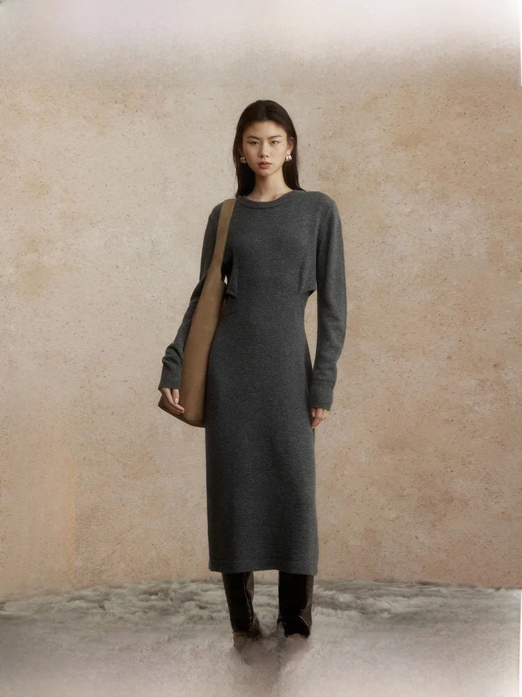 Elegant Black Full Wool Waist-Cinching Dress for Women Winter Season Anti-Season Buckle Simple Style Commute Pure Color
Elegant Black Full Wool Waist-Cinching Dress for Women Winter Season Anti-Season Buckle Simple Style Commute Pure Color