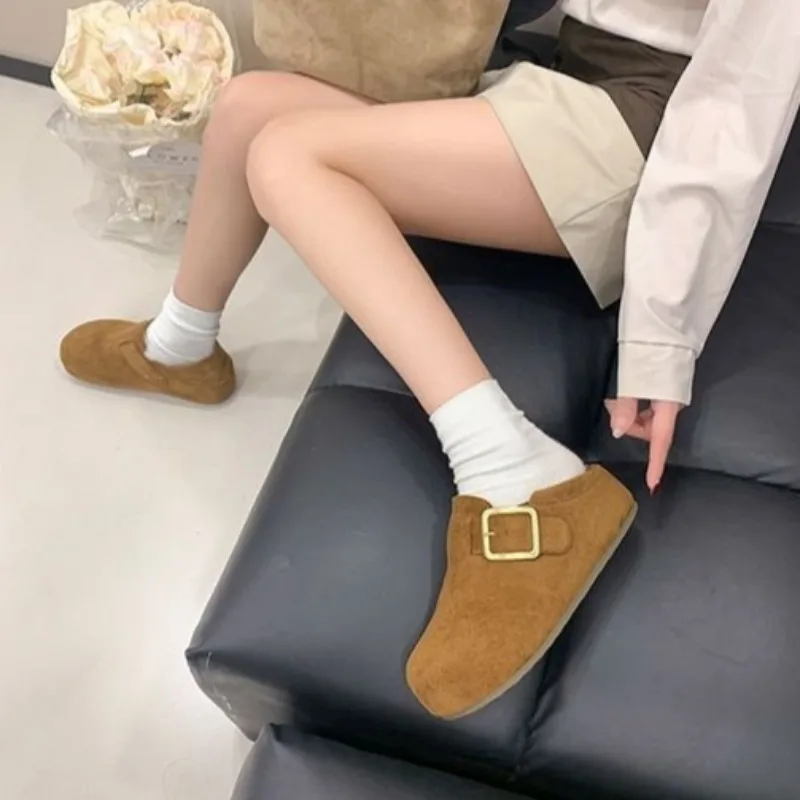 Women's Casual Slip on Loafers Closed Round Toe Suede Look Shoes with Metal Look Buckle Strap Detail for Daily Outdoor Walking
Women's Casual Slip on Loafers Closed Round Toe Suede Look Shoes with Metal Look Buckle Strap Detail for Daily Outdoor Walking