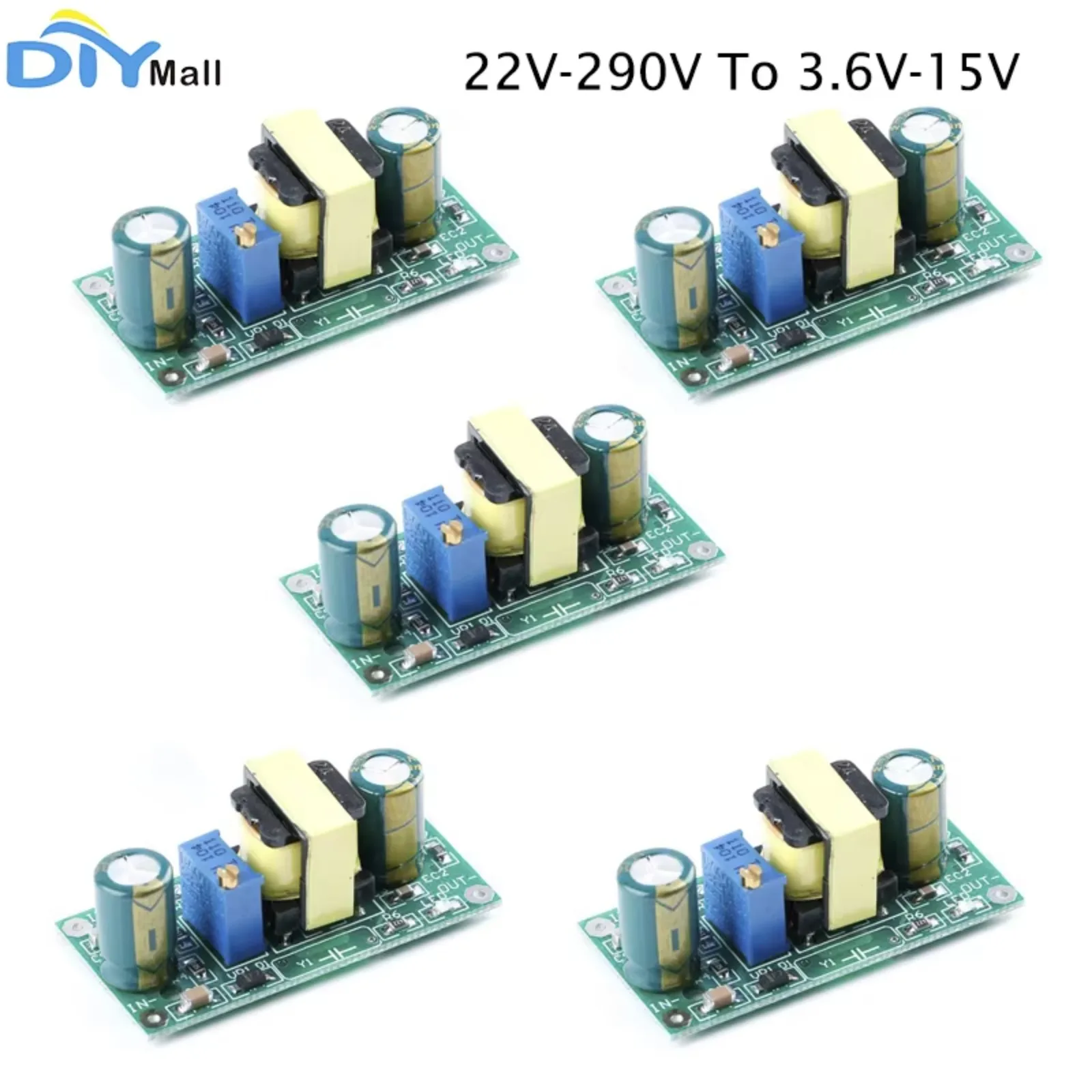 5PCS DC-DC Step Down Buck Converter Module 22V-290V To 3.6V-15V Adjustable Isolation Switching Power Supply Module
5PCS DC-DC Step Down Buck Converter Module 22V-290V To 3.6V-15V Adjustable Isolation Switching Power Supply Module