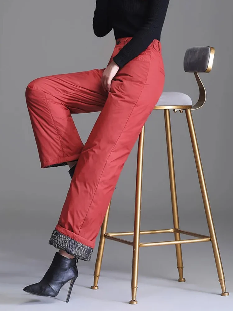 Snow Wear High Waist Wide Leg Pants Winter Down Cotton Thicken Women Pantalones New Casual Thick Warm Fluffy Elegant Spodnie
Snow Wear High Waist Wide Leg Pants Winter Down Cotton Thicken Women Pantalones New Casual Thick Warm Fluffy Elegant Spodnie