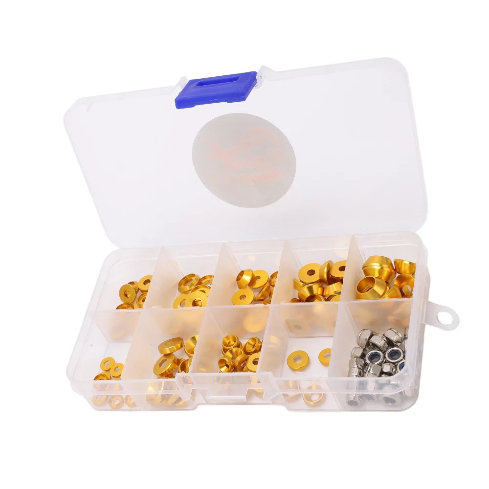 Durable Aluminum Alloy RC Screw Washer Kit M2.5/M3/M4 1/10 1/8 Scale RC Cars Screw Kit Round Head Gasket For RC Hobby
Durable Aluminum Alloy RC Screw Washer Kit M2.5/M3/M4 1/10 1/8 Scale RC Cars Screw Kit Round Head Gasket For RC Hobby