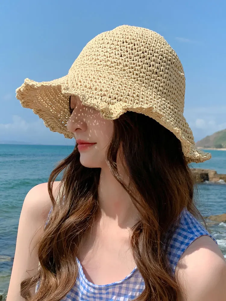 2023 New Summer Straw Hats for Women Retro scollop Hat Brim Hand-made Straw Hat Ladies Outdoor Sun cap Beach purity Straw Hat
2023 New Summer Straw Hats for Women Retro scollop Hat Brim Hand-made Straw Hat Ladies Outdoor Sun cap Beach purity Straw Hat
