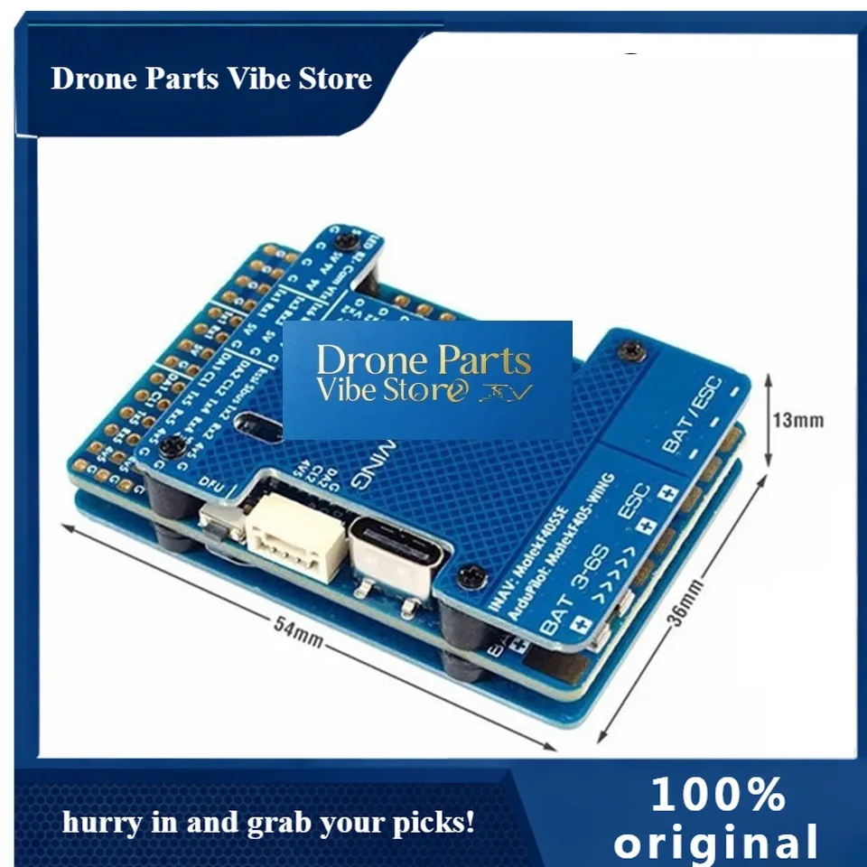 Drone Parts F405-WING-V2 Flight Controller Barometer OSD Black Box 3~6S For Fixed Wing Drone
Drone Parts F405-WING-V2 Flight Controller Barometer OSD Black Box 3~6S For Fixed Wing Drone