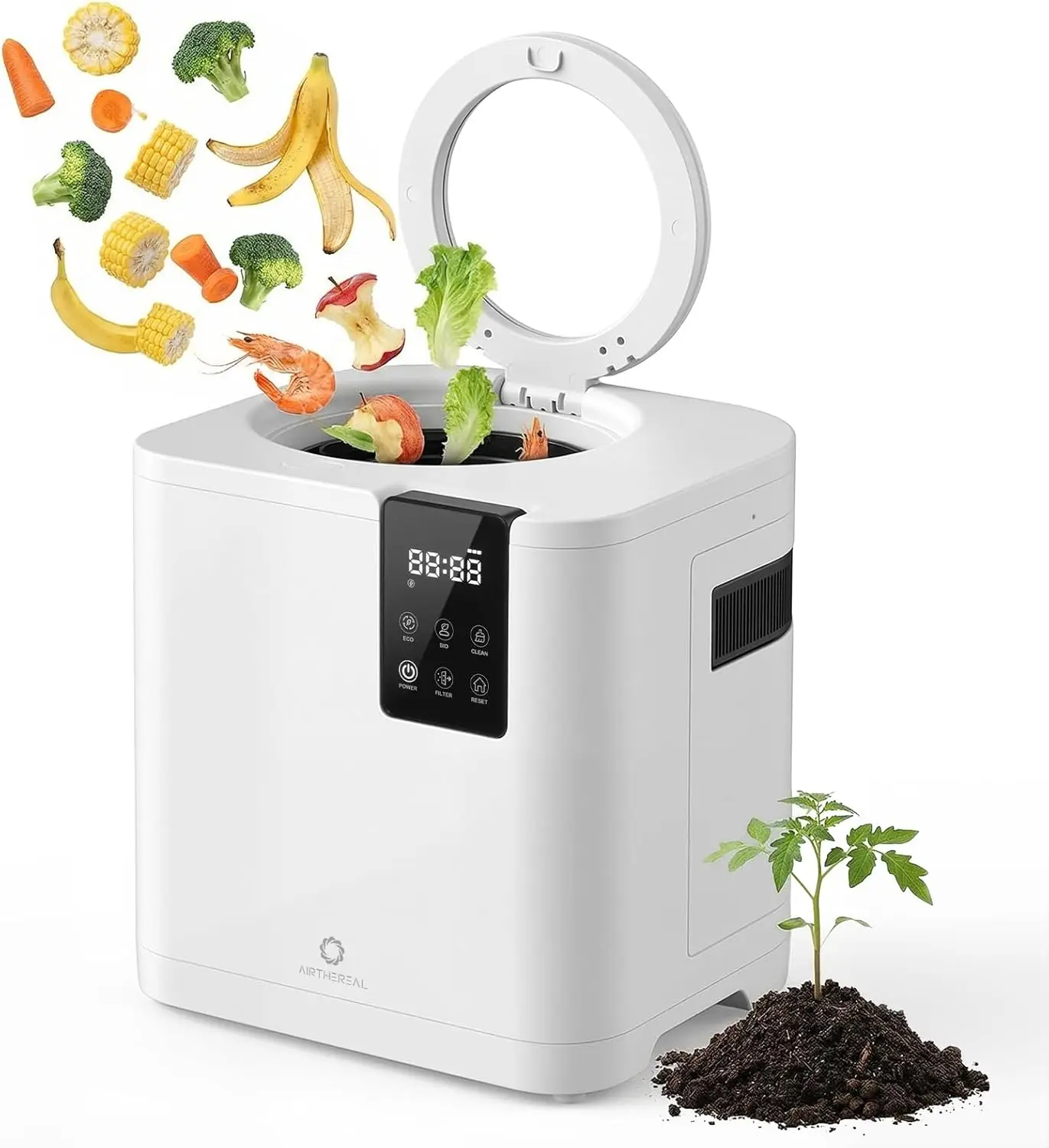 Revive R800 Lite Electric Kitchen Composter 5L Countertop Food Waste Recycler with Self Cleaning Odorless Operation Touch
Revive R800 Lite Electric Kitchen Composter 5L Countertop Food Waste Recycler with Self Cleaning Odorless Operation Touch
