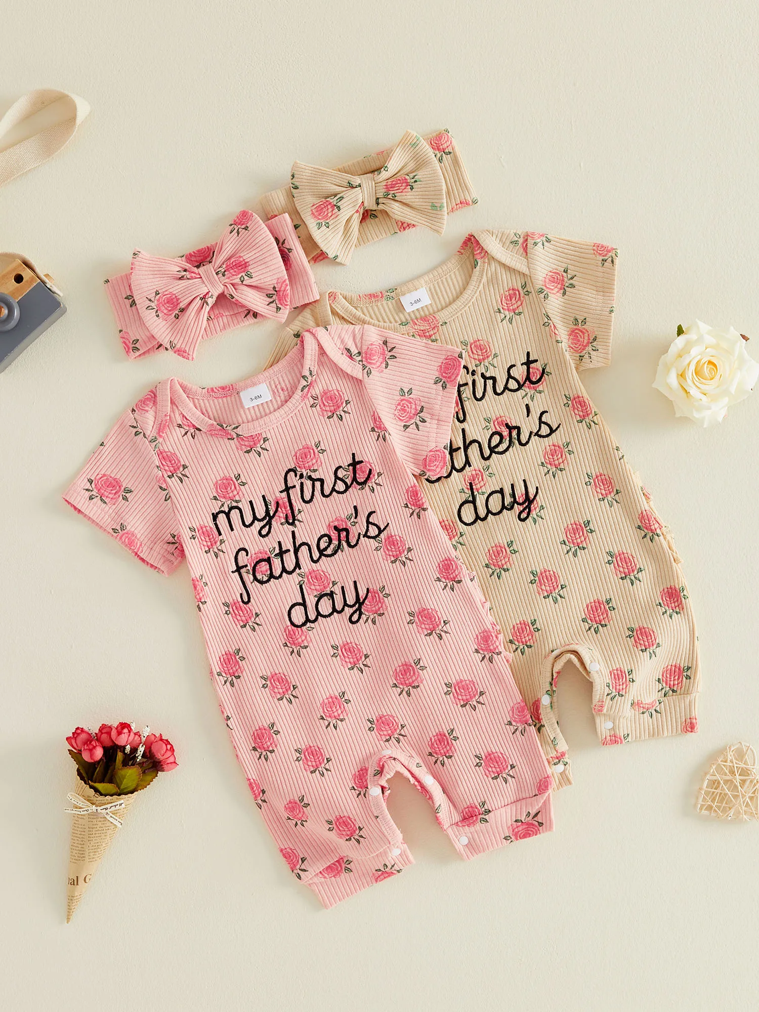 Daddy s Little Princess Father s Day Matching Outfit Floral Embroidery Romper and Bow Headband Set for Baby Girl
Daddy s Little Princess Father s Day Matching Outfit Floral Embroidery Romper and Bow Headband Set for Baby Girl