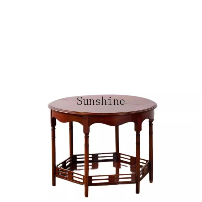 Furniture Round Walnut Retro Coffee Simple Country Living Room Table Coffee Table
Furniture Round Walnut Retro Coffee Simple Country Living Room Table Coffee Table