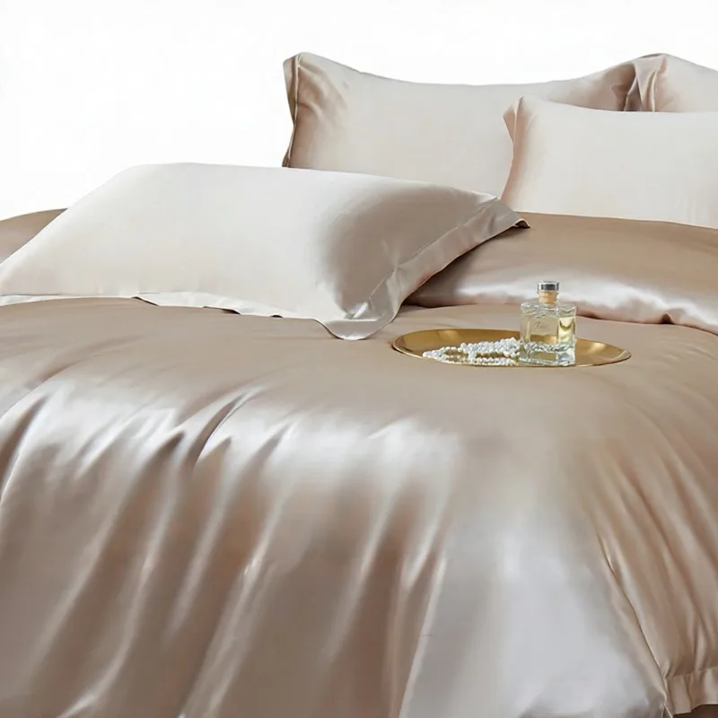 19 Mm Four-piece Set Heavy Thickened Soft Light Luxury Quilt Cover Reactive Dyeing Satin Weave High-end Bedding
19 Mm Four-piece Set Heavy Thickened Soft Light Luxury Quilt Cover Reactive Dyeing Satin Weave High-end Bedding