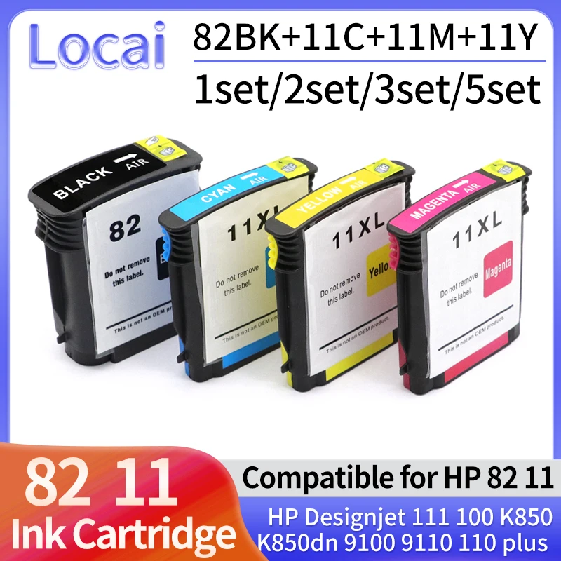 1~5set 4Color 82 11 Ink Cartridge For HP82 HP11 Dye ink Cartridge With chip Compatible for HP Designjet 111 Printer HP111
1~5set 4Color 82 11 Ink Cartridge For HP82 HP11 Dye ink Cartridge With chip Compatible for HP Designjet 111 Printer HP111