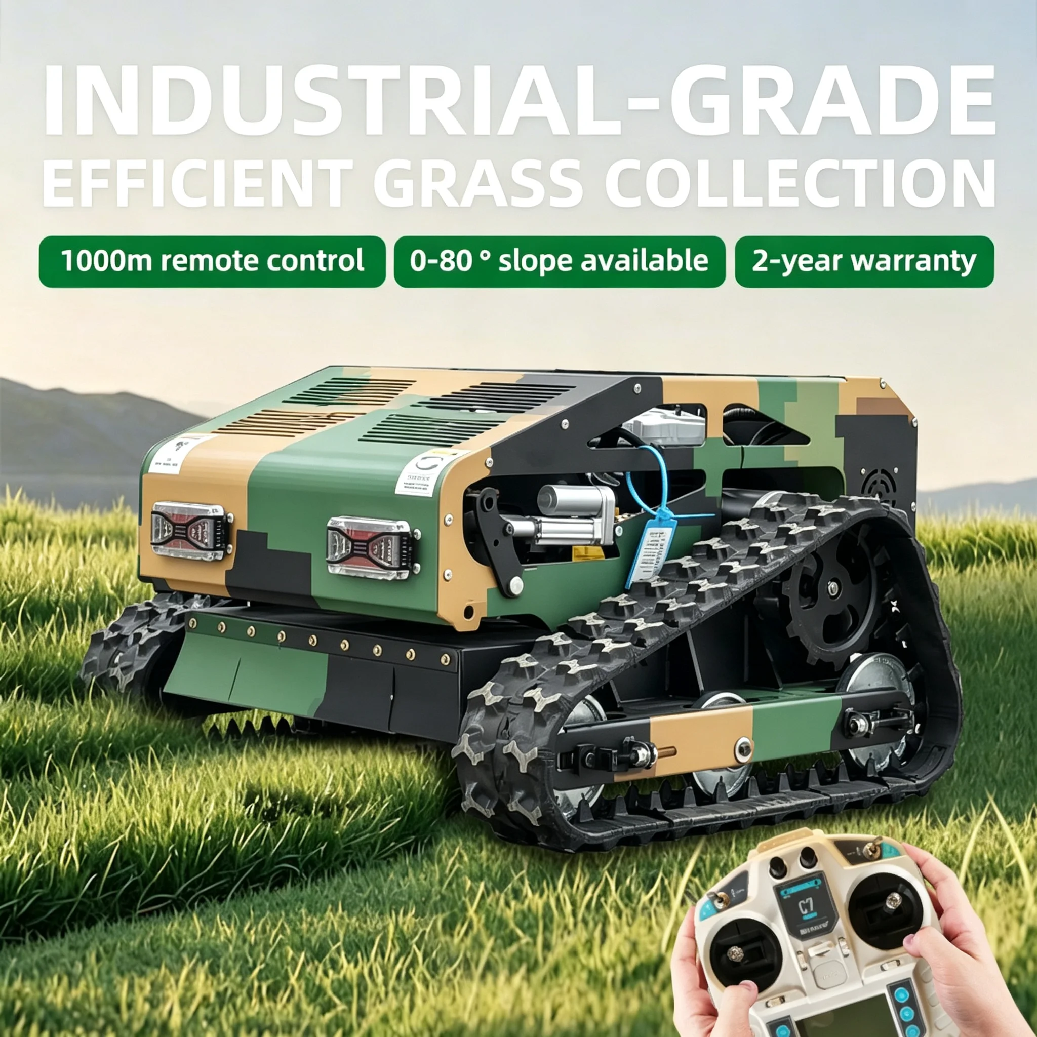Remote Control Lawn Mower Automatic Smart Robot Lawn Mower RC Grass Cutter for Garden Farm Hillside
Remote Control Lawn Mower Automatic Smart Robot Lawn Mower RC Grass Cutter for Garden Farm Hillside