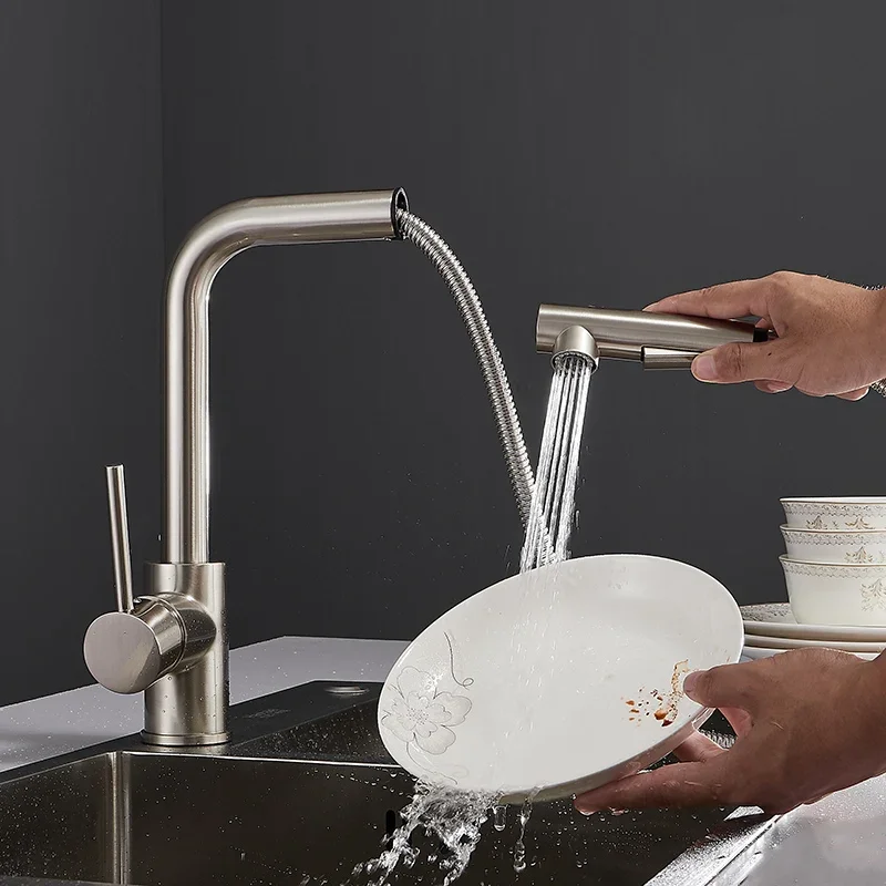 Swivel Kitchen Faucet Brass Nickel High Arch Kitchen Sink Faucet Pull Out Faucet Rotation Spray Mixer Tap Torneira Cozinha
Swivel Kitchen Faucet Brass Nickel High Arch Kitchen Sink Faucet Pull Out Faucet Rotation Spray Mixer Tap Torneira Cozinha