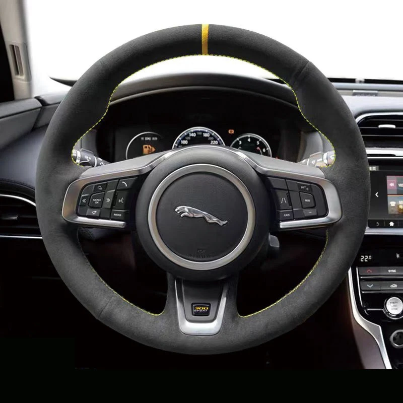 Premium Hand Stitched Suede Steering Wheel Cover for Jaguar XFL XE XJL F-PACE XKR Non-Slip Comfortable Anti-Slip Wrap Protector
Premium Hand Stitched Suede Steering Wheel Cover for Jaguar XFL XE XJL F-PACE XKR Non-Slip Comfortable Anti-Slip Wrap Protector